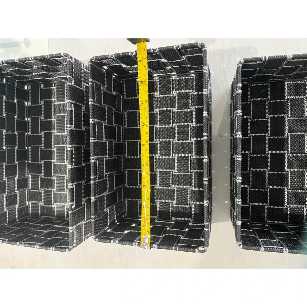 Woven Storage Baskets Set of 3 Black & White - Home‎ college dorm Organization